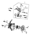 Bremszange hinten Bremsscheibe hinten