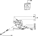 Bremssattel vorne, Bremspumpe vorne