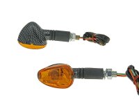 Blinker Set M10 Carbon-Look Doozy orange, lang