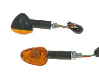 Blinker Set M10 schwarz Doozy orange, lang