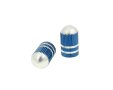 Ventilkappen Set Bullet blau - universal