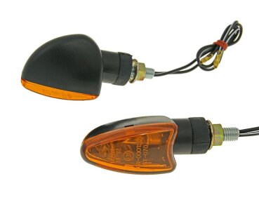 Blinker Set M8 schwarz Edge orange, kurz für Beta RR