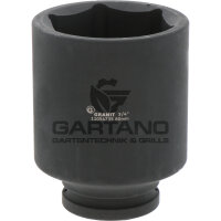 3/4" Sechskant-Kraft-Stecknuss, lang, 60 GRANIT BLACK EDITION, SW 60, Abtrieb 3/4", Länge (mm) 90