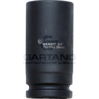 3/4" 6Kant-Kraft-Stecknuss, lang, 29mm GRANIT BLACK...