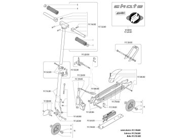 Rollenkugellager mit Spacer für Polini Skate City-Roller - für 2 Rollen