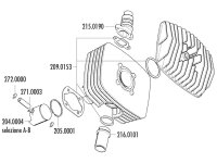 Kolben Satz Polini Serie 6000 48mm (C) für Sachs Mopeds