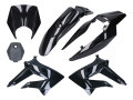 Verkleidung Kit komplett schwarz für Derbi Senda 2011-, Gilera RCR, SMT 2011-