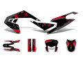 Dekor / Sticker Kit schwarz-rot-grau matt für Aprilia SX50 2018- Euro4