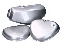 Benzintank und Seitendeckel Set silber metallic für...