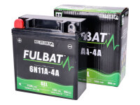 Batterie Fulbat 6N11A-4A 6V 11Ah GEL für Simson S50,...