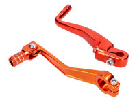 Schalthebel Kickstarter Set klappbar Aluminium orange...