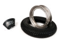 Reifen komplett Set BGM Classic, Vespa 3.50 10 Zoll TT 59P (reinforced) Felge 2.10-10 Edelstahl