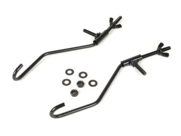 Reparatur-Set Gepäckträger klappbar vorne Moto Nostra Vespa Smallframe V50, PV125, ET3, Vespa Largeframe Rally180, Rally200, Sprint150, TS125, GT125, GTR125 schwarz