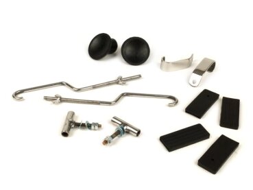 Reparatur-Set Gepäckträger klappbar vorne Moto Nostra Vespa Smallframe V50, PV125, ET3, Vespa Largeframe Rally180, Rally200, Sprint150, TS125, GT125, GTR125 Edelstahl