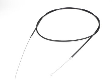 Zug universal Ø=1,6mm x 2300mm, Hülle= 2000mm, Nippel Ø=5,5mm x 7mm verwendet als Schaltzug gedreht PTFE Schwarz