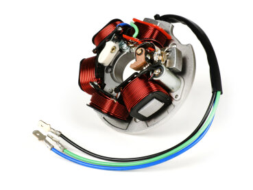 Zündung BGM ORIGINAL Grundplatte Kontaktzündung 3 Kabel 12V für Vespa 50 N, 50 L, 50 R, 50 Special, PV 125