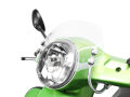 Windschutzscheibe mit verchromten Haltern Moto Nostra b=340mm, h=105mm Vespa GT, GTL, GTS, GTS Super 125-300ccm transparentes Glas