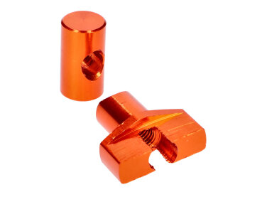 Bremszug Einsteller Set M6 Aluminium orange - universal