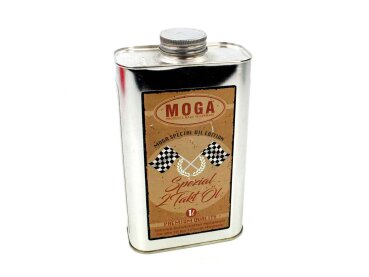 Motorenöl MOGA 1 Liter Maße ca. 200mm hoch breit 115mm tief 60mm für Mofa Mokick