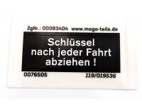 Cockpit Aufkleber Maße 40/15mm Farbe Schwarz /...