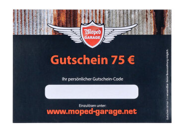 Geschenkgutschein 75.- ? von Moped Garage