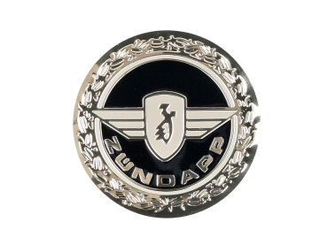 Aufkleber Emblem D=64mm rund silber glänzend aus Aluminium für Zündapp